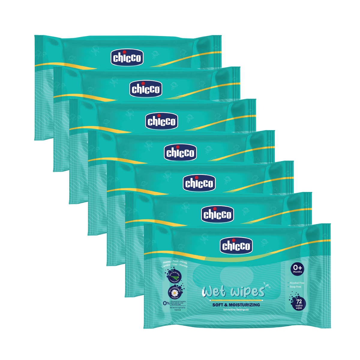Chicco Wetwipes Pack of 5-504 PCS